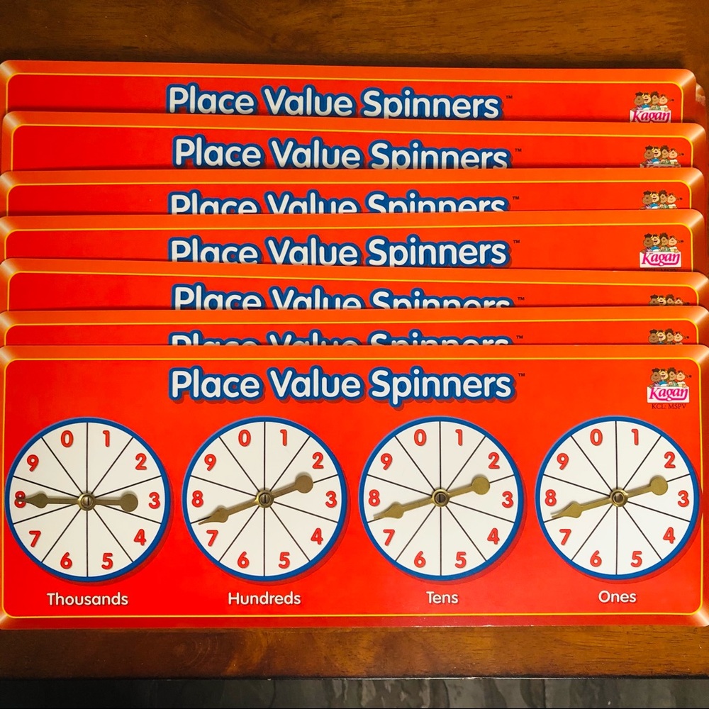 Kagan Place Value Spinners Bundle Set of 6 Number Building Teaching Tool NEW